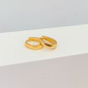 Argola Click Oval Lisa Banhada a Ouro 18k