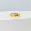 Argola Click Oval Lisa Banhada a Ouro 18k 