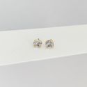 Brinco Solitário 6mm Banhado a Ouro 18k