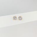 Brinco Solitário 8mm Banhado a Ouro 18k