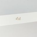 Brinco Solitário 4mm Banhado a Ouro 18k