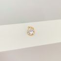 Pingente Solitário Zirconia Cristal 8mm Banhado a Ouro 18k