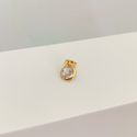 Pingente Solitário Zirconia Cristal 6mm Banhado a Ouro 18k 