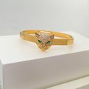 Bracelete Tigre Cravejado com Zirconia Banhado a Ouro 18k