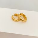 Argola Texturizada Banhada a Ouro 18k