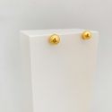 Brinco Bola 8mm Banhado a Ouro 18k