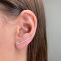 Brinco Ear Cuff com Zircônia Prata 925