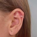 Piercing de Cartilagem Estrela Liso Fake Prata 925