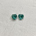 Brinco Coração Verde Claro Prata 925 