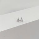 Brinco Solitario Zirconia 5mm Prata 925