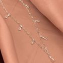 Choker Pingentes Gota Zirconia Cristal 2,5gr Prata 925