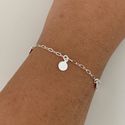 Pulseira Pingentes Medalhas Lisas Prata 925