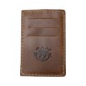 Carteira de Couro Porta Cartão Masculino Rústico RVII ROTA79 cor wisky