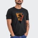 Camiseta T-Shirt Masculina Básica de algodão Estampada leve Macia Praia By ROTA79 Preta