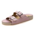 Sandalia feminina de Couro Papete PARADISE Fashion anatômica Rota79 cor Rosa