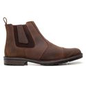 Botina Masculina Chelsea Casual Couro Legítimo Café Bronw