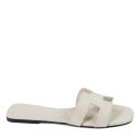 Sandália Rasteira Off White Hellen Couro