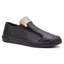 Tenis Em Couro Plume Preto/Off White