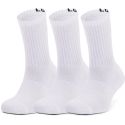 Kit Meia Under Armour Cano Longo Core Cotton Crew 3 Pares - Branco
