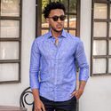 Camisa Stefano Linho Irlandês Azul 
