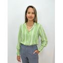 Camisa Fernanda Listrada Verde