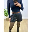 Short Couro Fake Madrid Preto