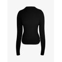 Blusa Malha Canelada Fio Pluma Preta