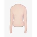 Blusa Malha Canelada Fio Pluma Bege