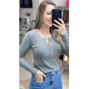 Blusa Canelada Mescla Petenatti