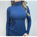 Blusa Cacharel Termica Canelada Azul