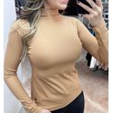 Blusa Cacharel Termica Canelada Caramelo