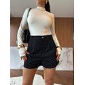 Short Preto Poá Tessie