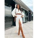 Cardigan Tricot Branco Jushy