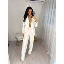 Calça Wide Leg Alfaiataria Pamy