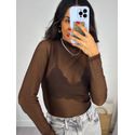 Blusa Tule Marrom Tefy