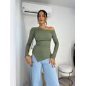 Blusa Ombro a Ombro Verde Thaly