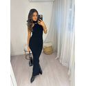 Vestido Midi Preto Valny