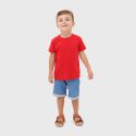 Camiseta Infantil Algodão Vermelha
