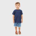 Camiseta Infantil Algodão Azul