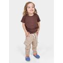 Camiseta Infantil Algodão Marrom