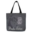 BOLSA PAULO FREIRE LEITURA - Cinza