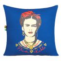 CAPA DE ALMOFADA FRIDA KAHLO - Azul