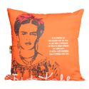 CAPA DE ALMOFADA FRIDA KAHLO OLHOS - Laranja