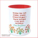 Caneca Oficial Cora Coralina - Flores - Vermelha