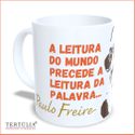 Caneca Paulo Freire Leitura