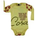 BODY CORA CORALINA MANGA LONGA - Amarelo