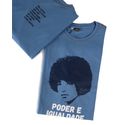 Camiseta Angela Davis - Azul Claro