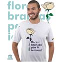 Camiseta Iemanjá - Flores Brancas