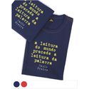 Camiseta Paulo Freire Leitura - Marinho