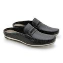 Mule Masculino Dumont em Couro - Preto